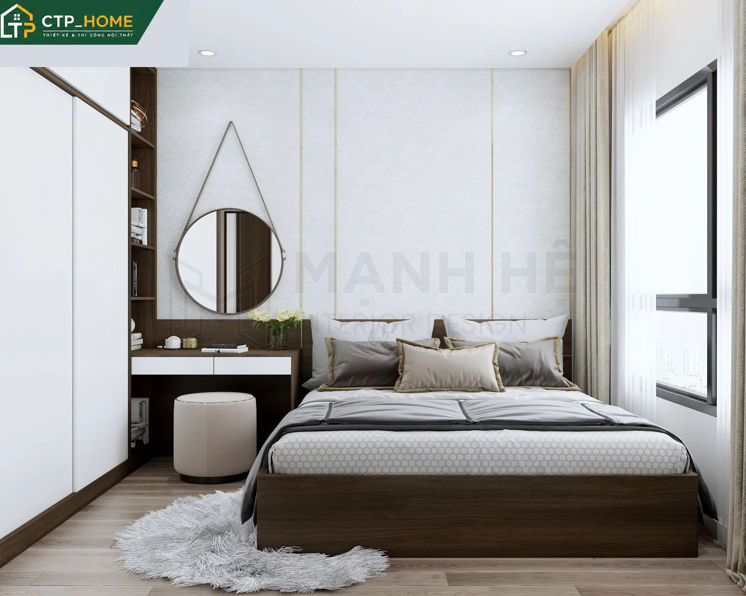 Góc làm việc và thư giãn trong căn hộ chung cư Emerald Celadon do CTP_HOME thiết kế