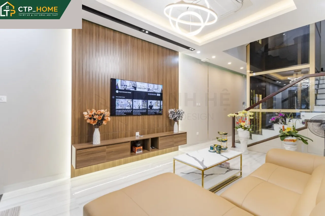 Bố trí nội thất phòng ăn nhà phố kết hợp với bếp