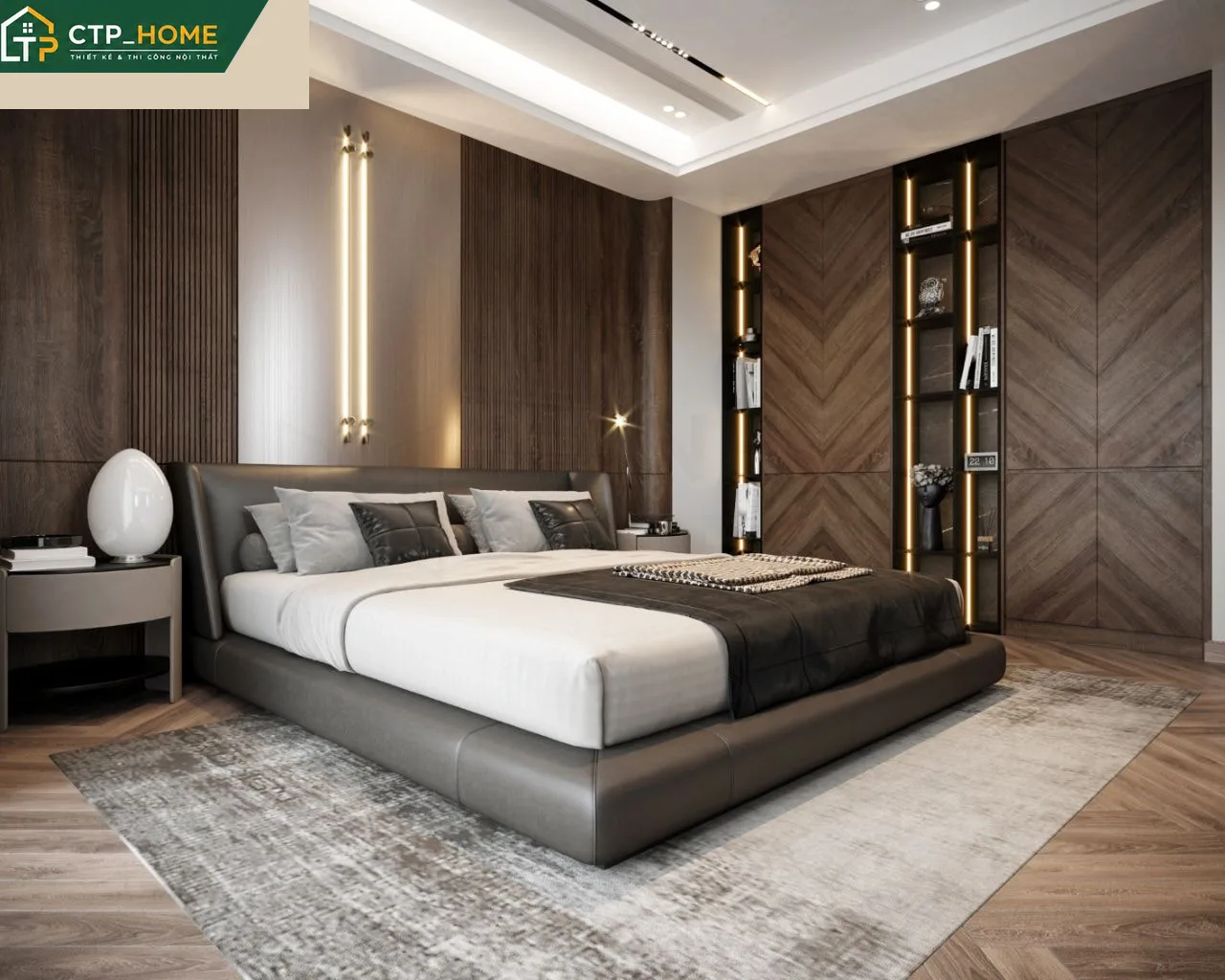 Phòng bếp và bàn ăn biệt thự liền kề Nine South Nhà Bè – thiết kế bởi CTP_HOME