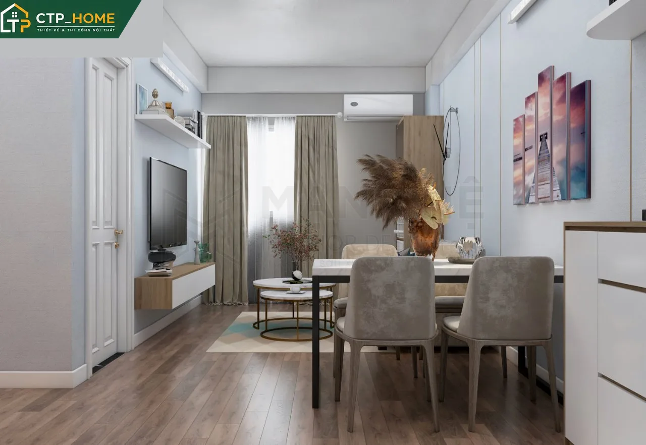 Góc ngủ tối ưu trong căn hộ mini 33m2 với giường nâng điện tích hợp ngăn kéo lưu trữ dưới gầm