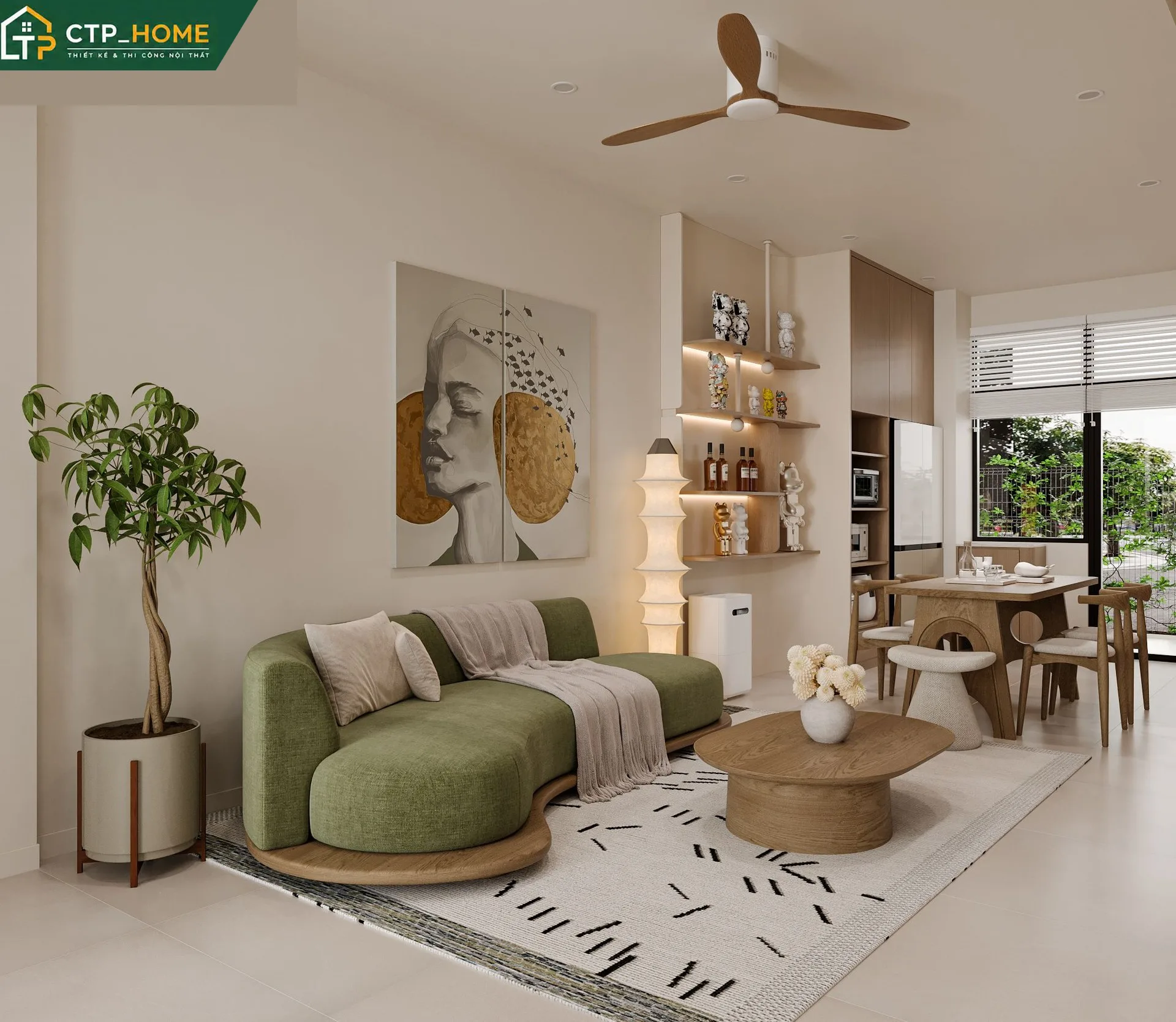 Phòng khách thiết kế hiện đại tại dự án Elite Life Tây Ninh