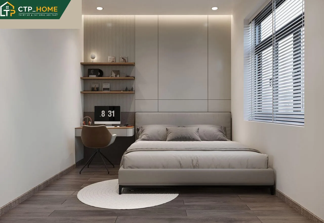 Phòng vệ sinh hiện đại với gạch ốp tường vân đá và thiết bị vệ sinh nhập khẩu châu Âu