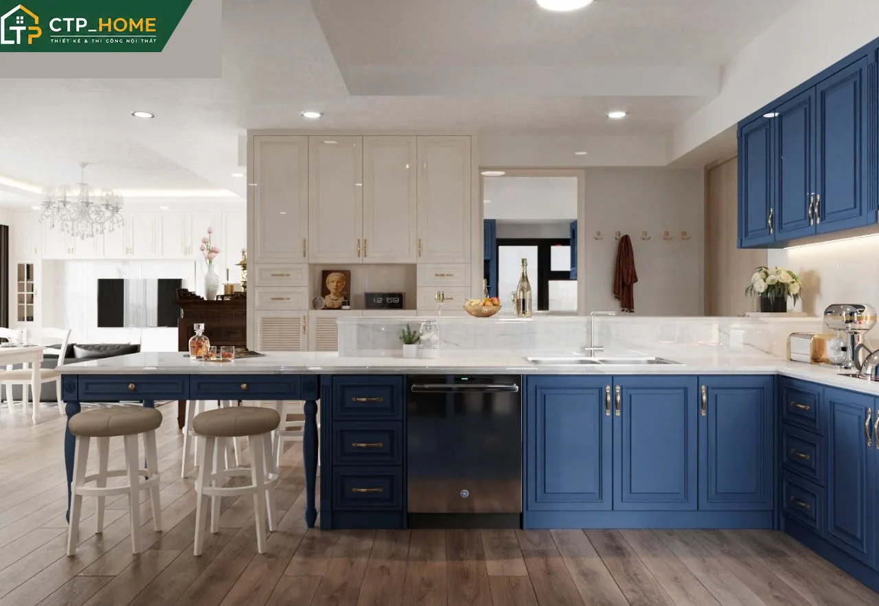 Phòng tắm Riviera Point 55m2 với gạch ốp tường vân đá và thiết bị vệ sinh TOTO nhập khẩu