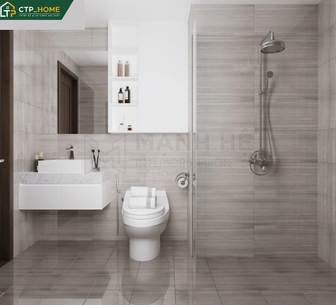 Toàn cảnh nội thất chung cư Vinhomes Grand Park 46m2 sau hoàn thiện bởi CTP_HOME
