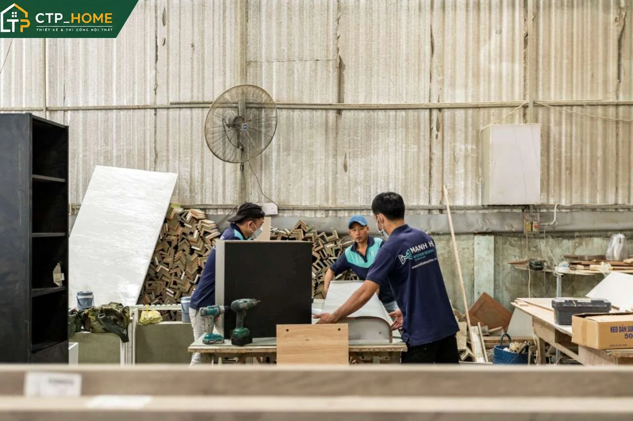 Quy trình thi công nội thất biệt thự chuyên nghiệp tại CTP_HOME: tư vấn – thiết kế – sản xuất – lắp đặt – bàn giao