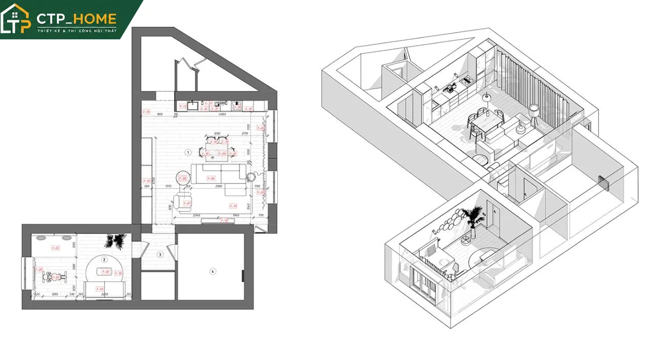 Quy trình thi công nội thất nhà cấp 4 chuyên nghiệp tại CTP_HOME