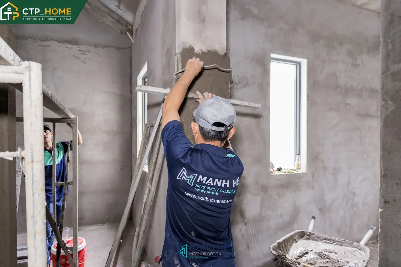 Quy trình thi công nội thất phòng ngủ chuyên nghiệp của CTP_HOME tại công trình thực tế ở TP.HCM