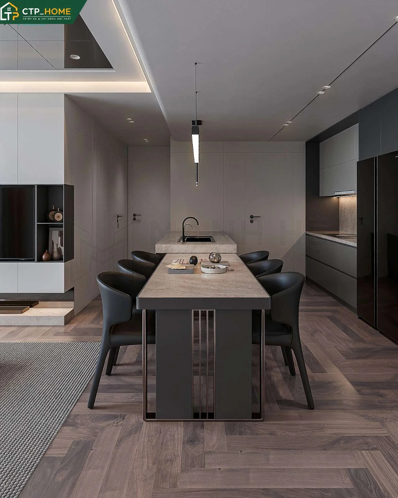 Vật liệu cao cấp và giải pháp tối ưu chi phí trong Thiết kế nội thất chung cư tại CTP_HOME
