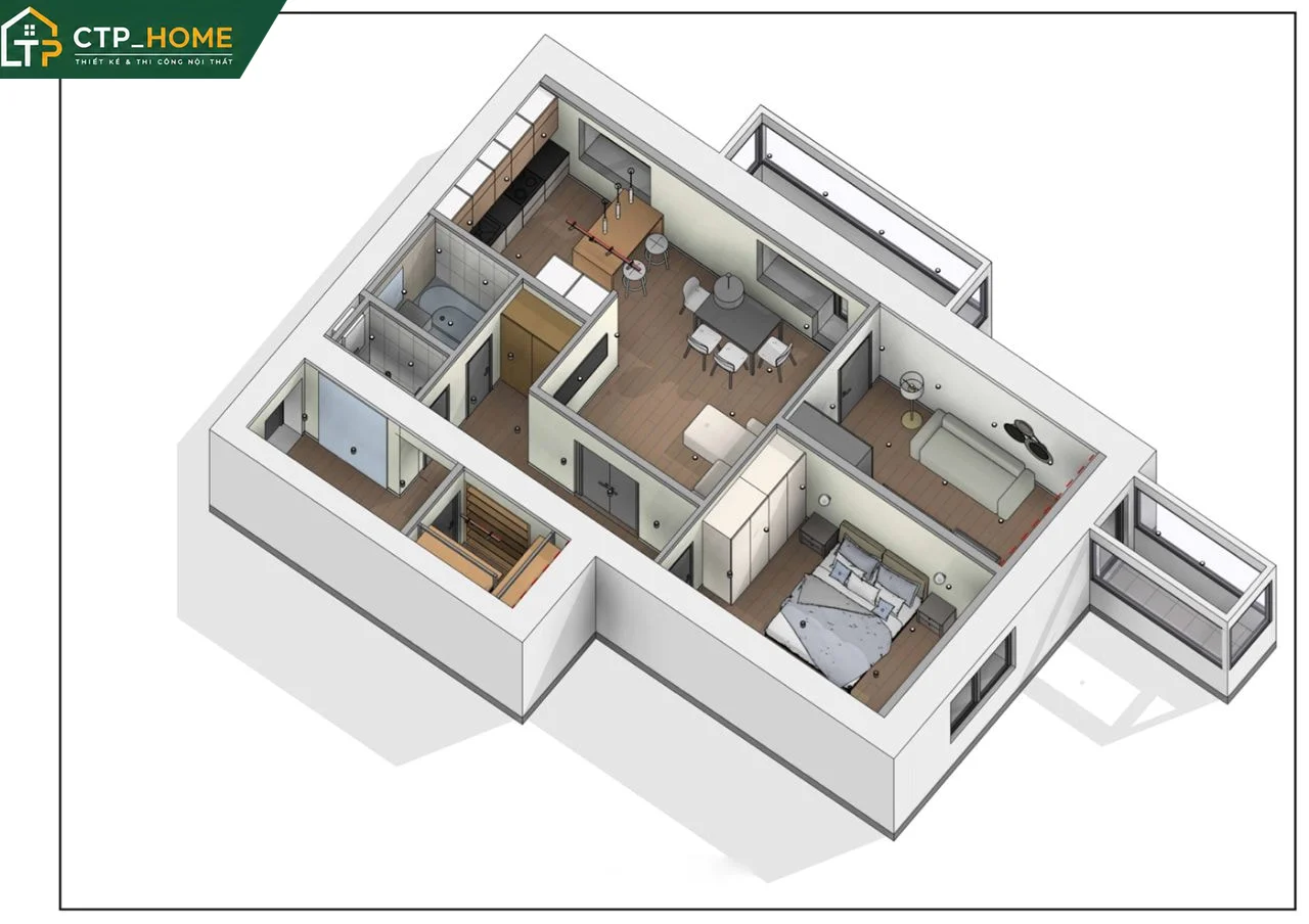 Tổng quan dịch vụ Thiết kế nội thất nhà cấp 4 tại CTP_HOME