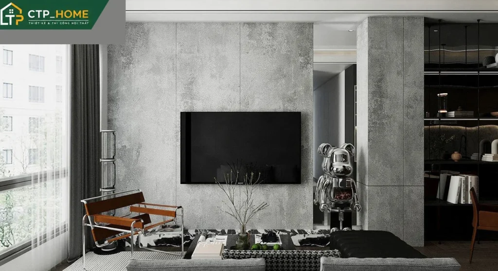 Thiết kế nội thất chung cư Akari City 55m2 2 phòng ngủ hiện đại - Ảnh 1
