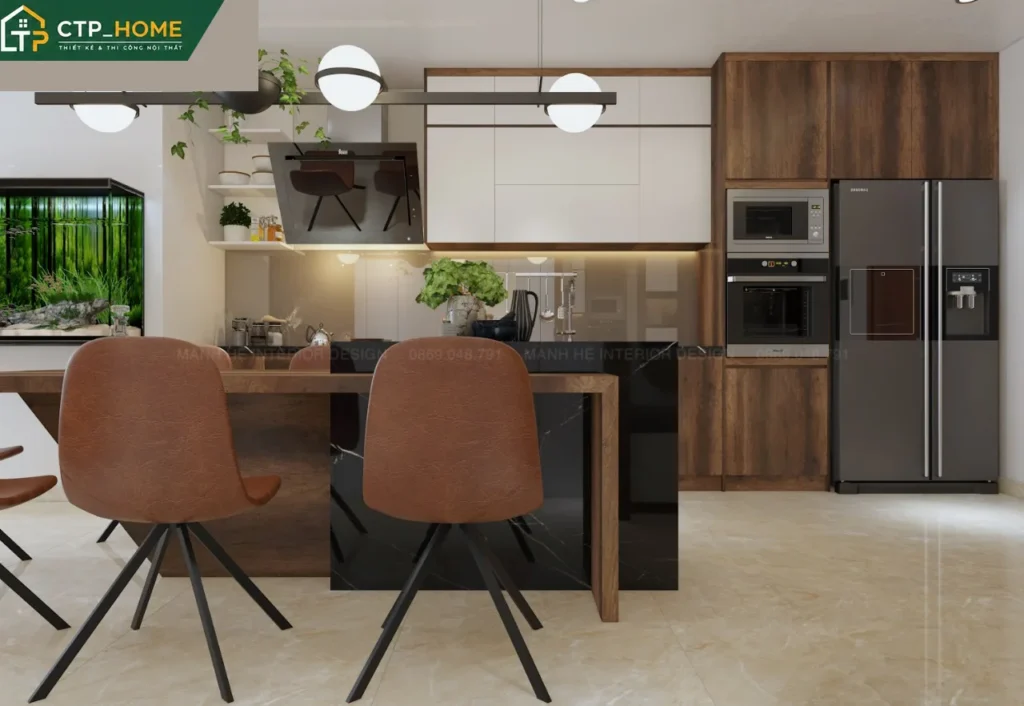 Thiết kế nội thất chung cư Sky Center 67m2 hiện đại cho anh Công - Ảnh 5