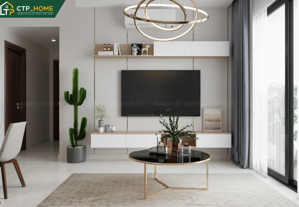 Thiết kế nội thất chung cư The Botanica Phổ Quang 73m2 hiện đại – Anh Hữu - Ảnh 1