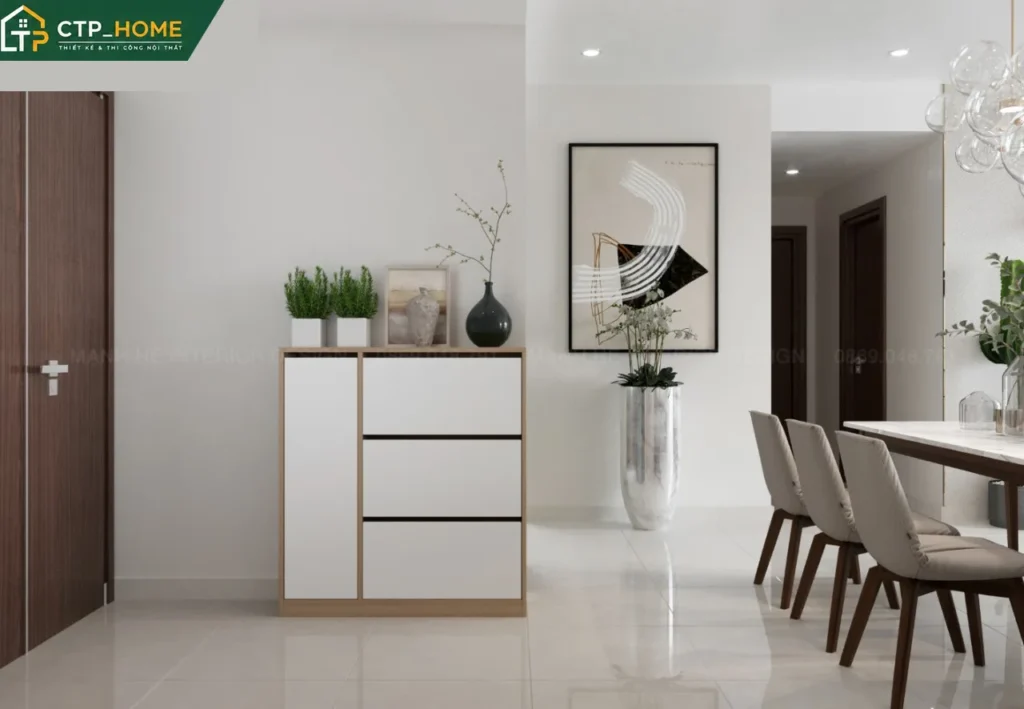 Thiết kế nội thất chung cư The Botanica Phổ Quang 73m2 hiện đại – Anh Hữu - Ảnh 4