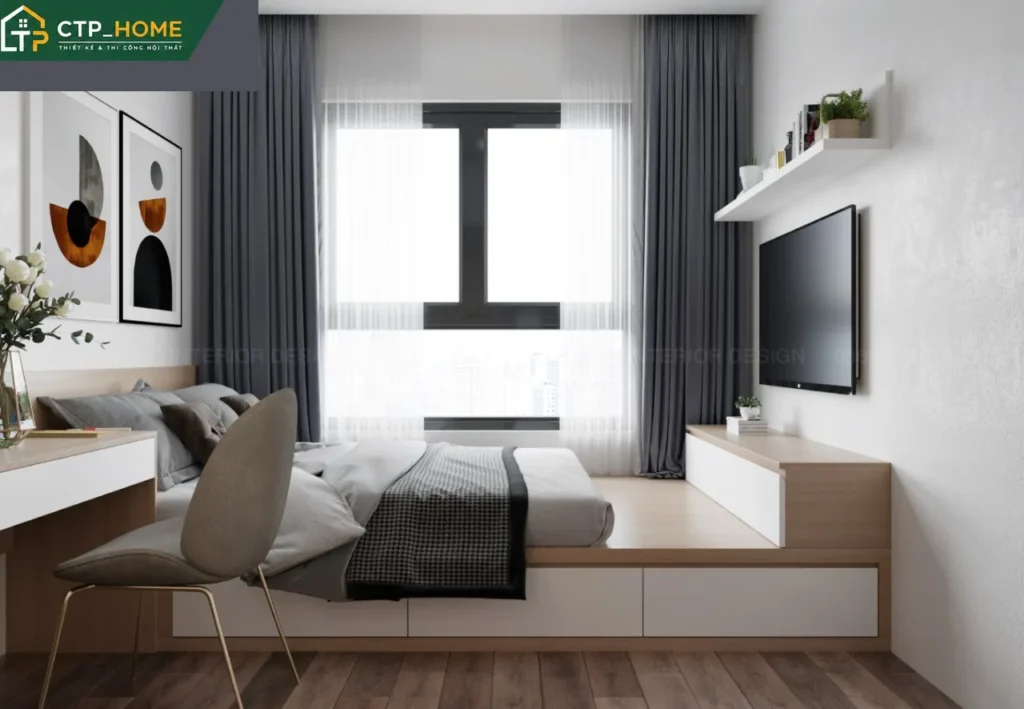 Thiết kế nội thất chung cư The Botanica Phổ Quang 73m2 hiện đại – Anh Hữu - Ảnh 8