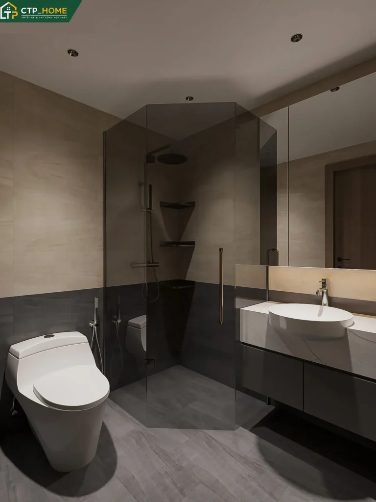Thiết kế nội thất chung cư Beverly Solari 58m2 2 phòng ngủ hiện đại - Ảnh 9