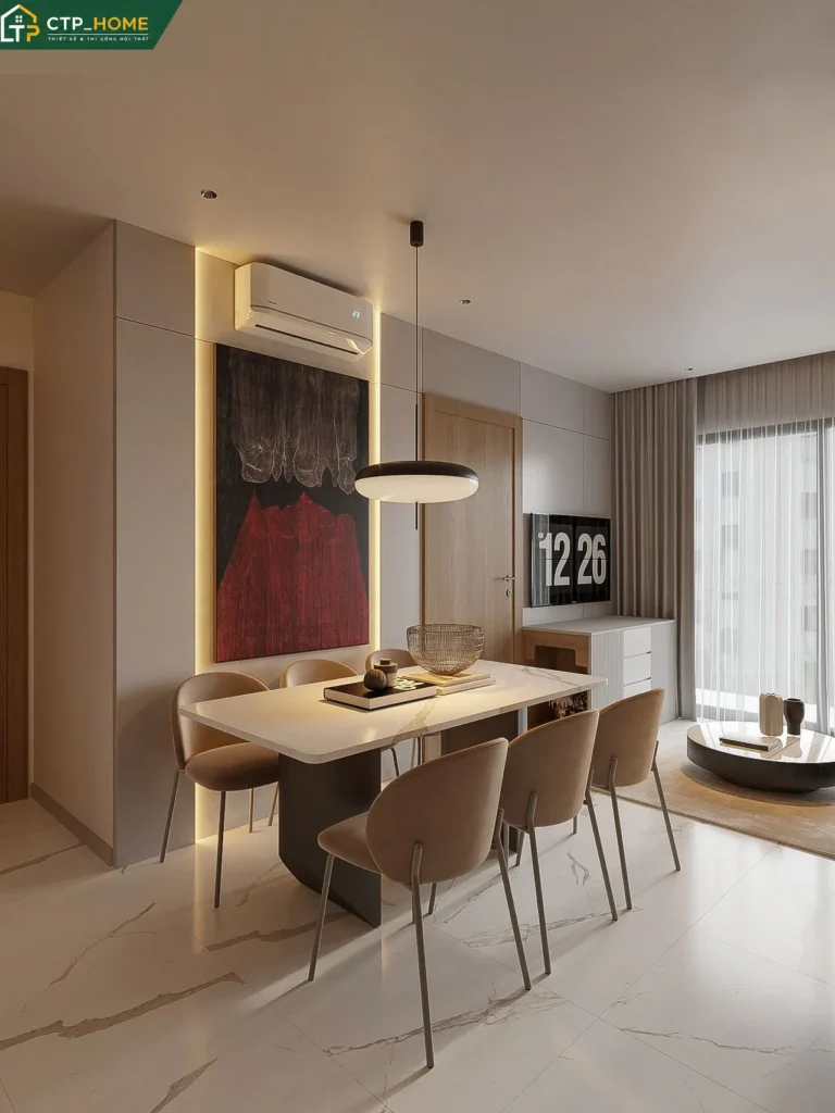 Thiết kế nội thất chung cư Beverly Solari 58m2 2 phòng ngủ hiện đại - Ảnh 2