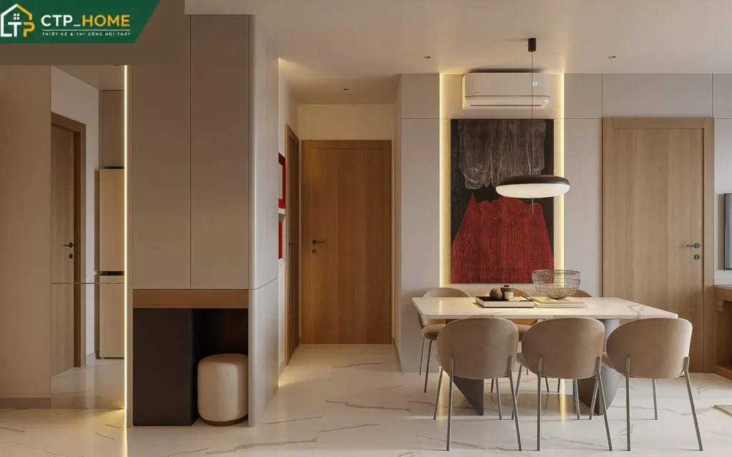 Thiết kế nội thất chung cư Beverly Solari 58m2 2 phòng ngủ hiện đại - Ảnh 3