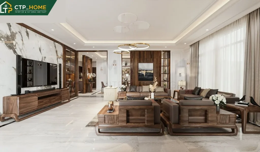 Thiết kế nội thất biệt thự Bình Dương 2 tầng hiện đại – Anh Qúy - Ảnh 4