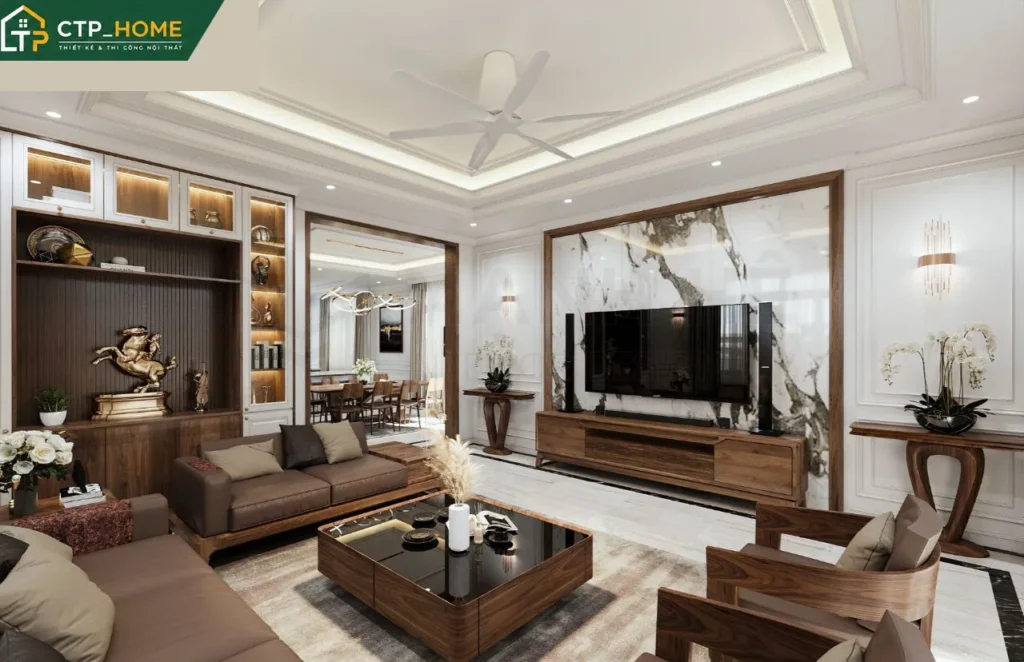 Thiết kế nội thất biệt thự Bến Tre 4 tầng hiện đại – Chị Dung - Ảnh 1