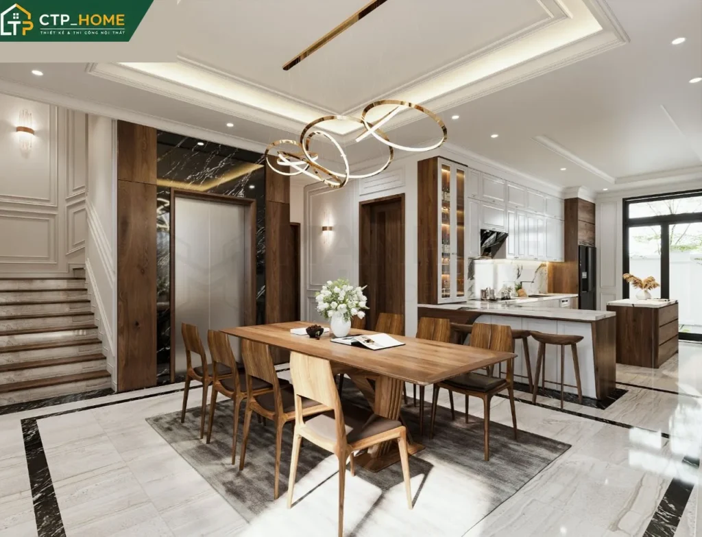 Thiết kế nội thất biệt thự Bến Tre 4 tầng hiện đại – Chị Dung - Ảnh 3