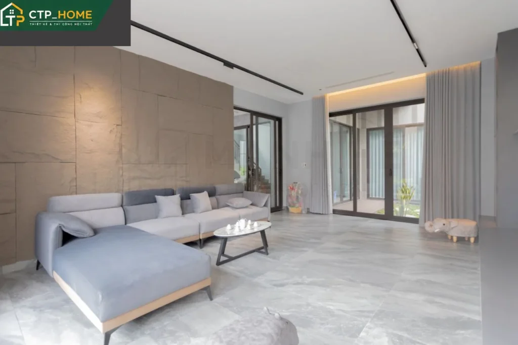 Thiết kế nội thất biệt thự 3 lầu 120m2 Quận 6 phong cách hiện đại sang trọng - Ảnh 1