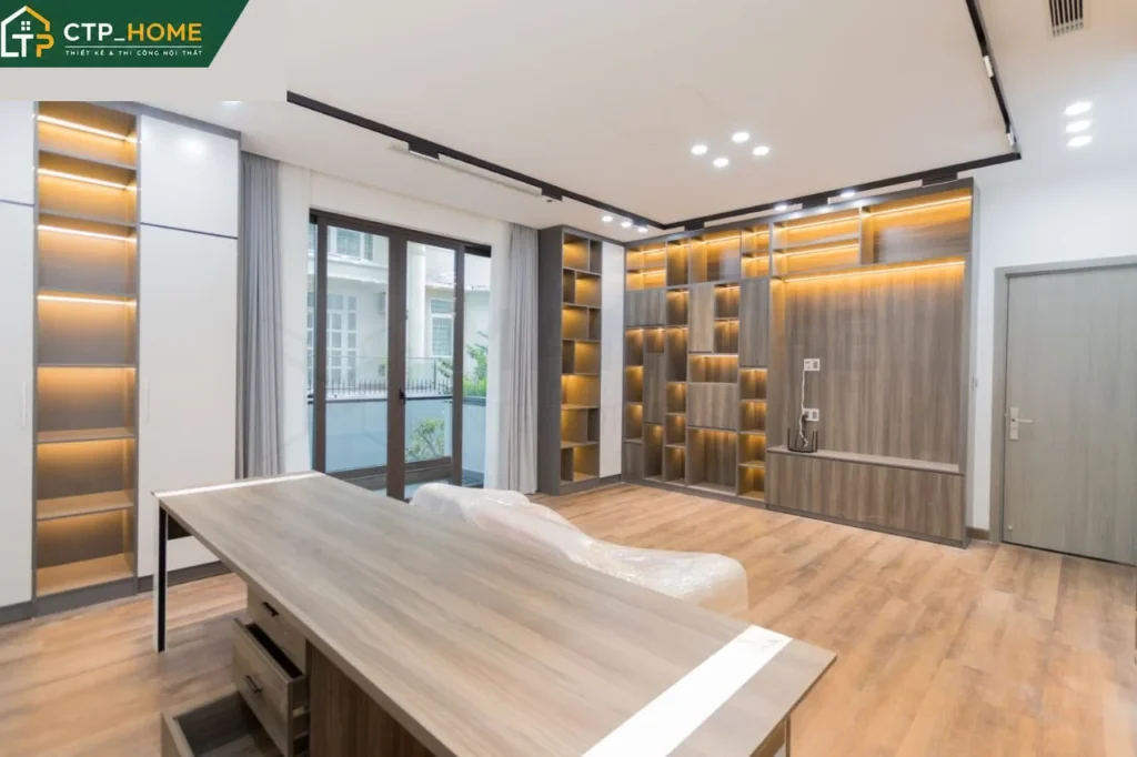 Thiết kế nội thất biệt thự 3 lầu 120m2 Quận 6 phong cách hiện đại sang trọng - Ảnh 3