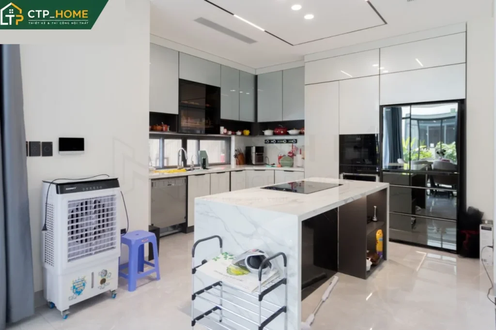 Thiết kế nội thất biệt thự 120m2 3 tầng hiện đại tại TP Thủ Đức - Ảnh 3