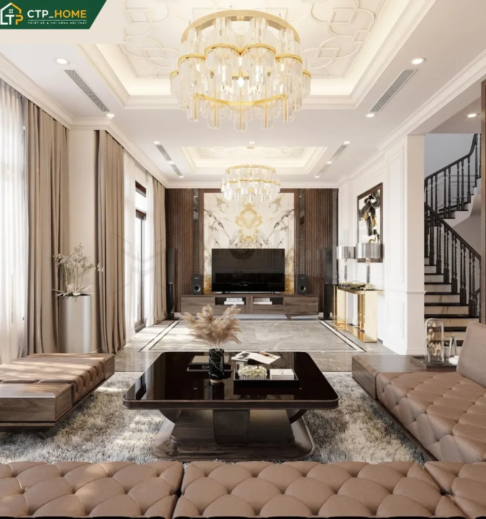 Thiết kế nội thất biệt thự Đồng Tháp 3 tầng hiện đại – Chị Ngọc - Ảnh 3