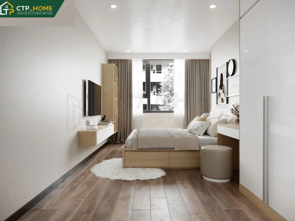 Thiết kế nội thất chung cư C-SkyView 79m2 2PN hiện đại tại TP.HCM - Ảnh 8