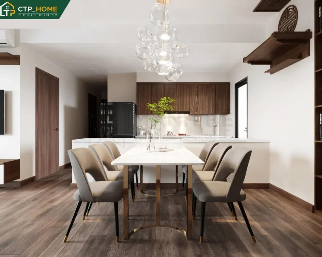 Thiết kế nội thất chung cư Akari City 102m2 hiện đại – CTP_HOME - Ảnh 3