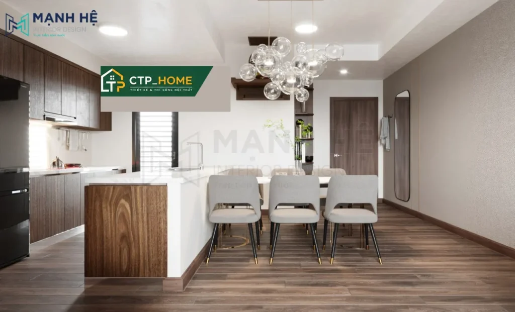 Thiết kế nội thất chung cư Akari City 102m2 hiện đại – CTP_HOME - Ảnh 4
