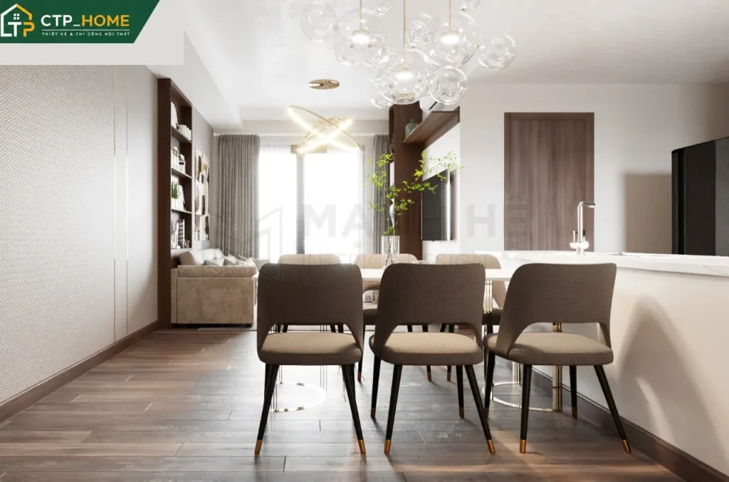 Thiết kế nội thất chung cư Akari City 102m2 hiện đại – CTP_HOME - Ảnh 7