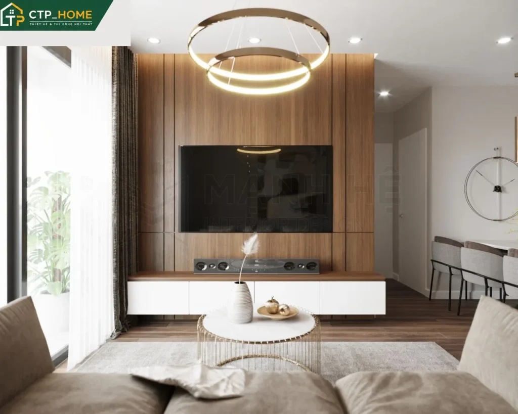 Thiết kế nội thất chung cư D’lusso Emerald 98m2 hiện đại sang trọng - Ảnh 2