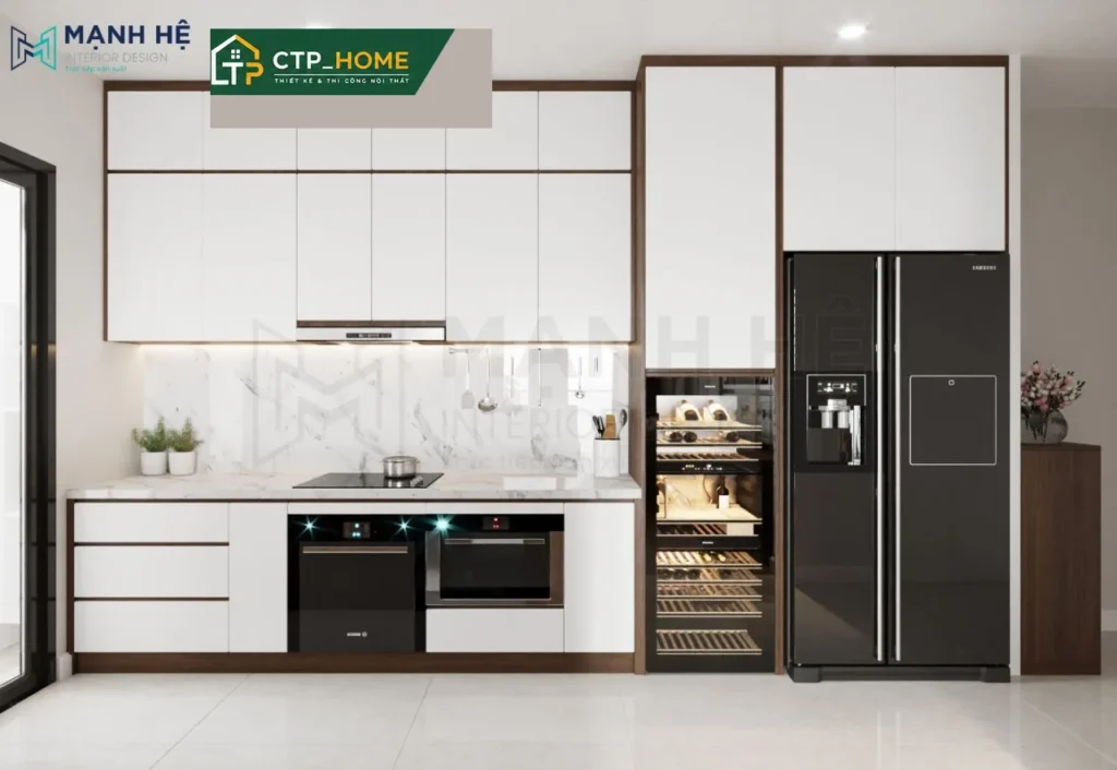 Thiết kế nội thất chung cư D’lusso Emerald 98m2 hiện đại sang trọng - Ảnh 7