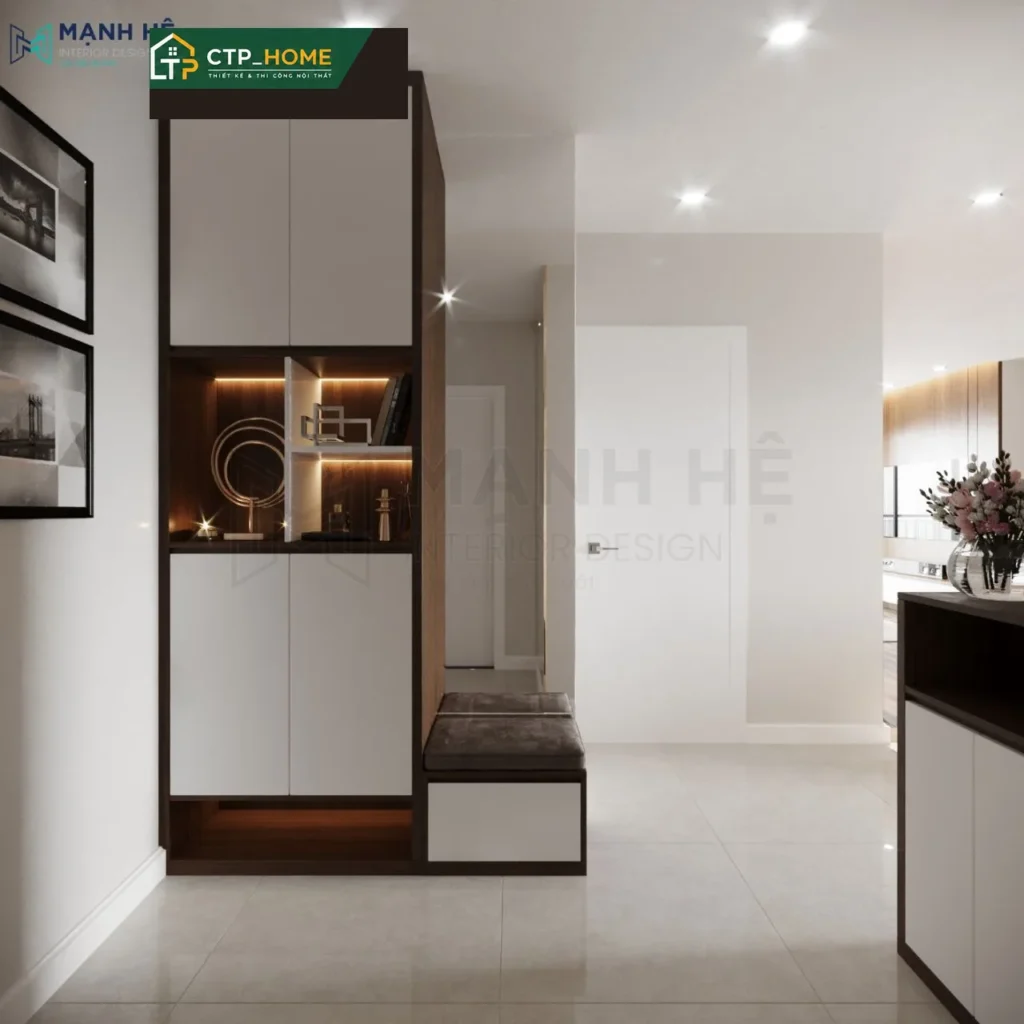 Thiết kế nội thất chung cư D’lusso Emerald 98m2 hiện đại sang trọng - Ảnh 8