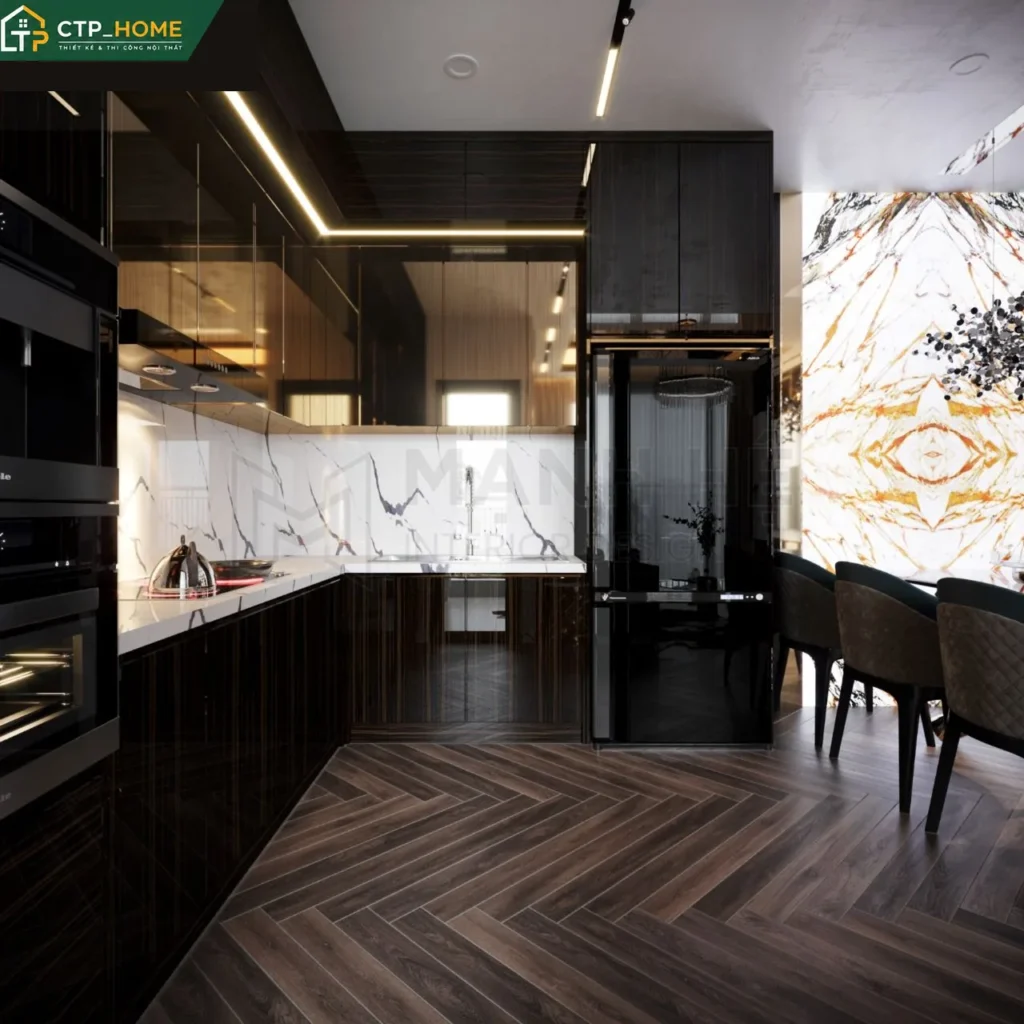 Thiết kế nội thất chung cư Eco Green 67m2 2 phòng ngủ hiện đại - Ảnh 2