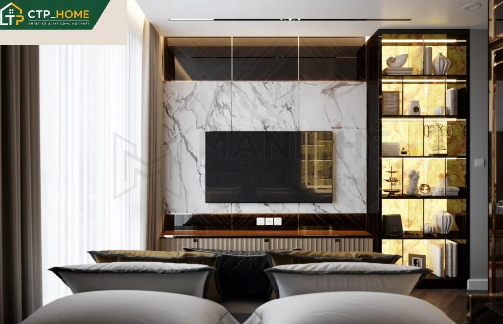 Thiết kế nội thất chung cư Eco Green 67m2 2 phòng ngủ hiện đại - Ảnh 5