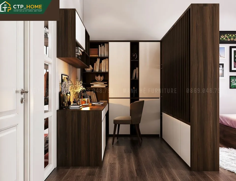 Thiết kế nội thất căn hộ Flora Novia Quận 9 57m2 phong cách hiện đại sang trọng - Ảnh 8