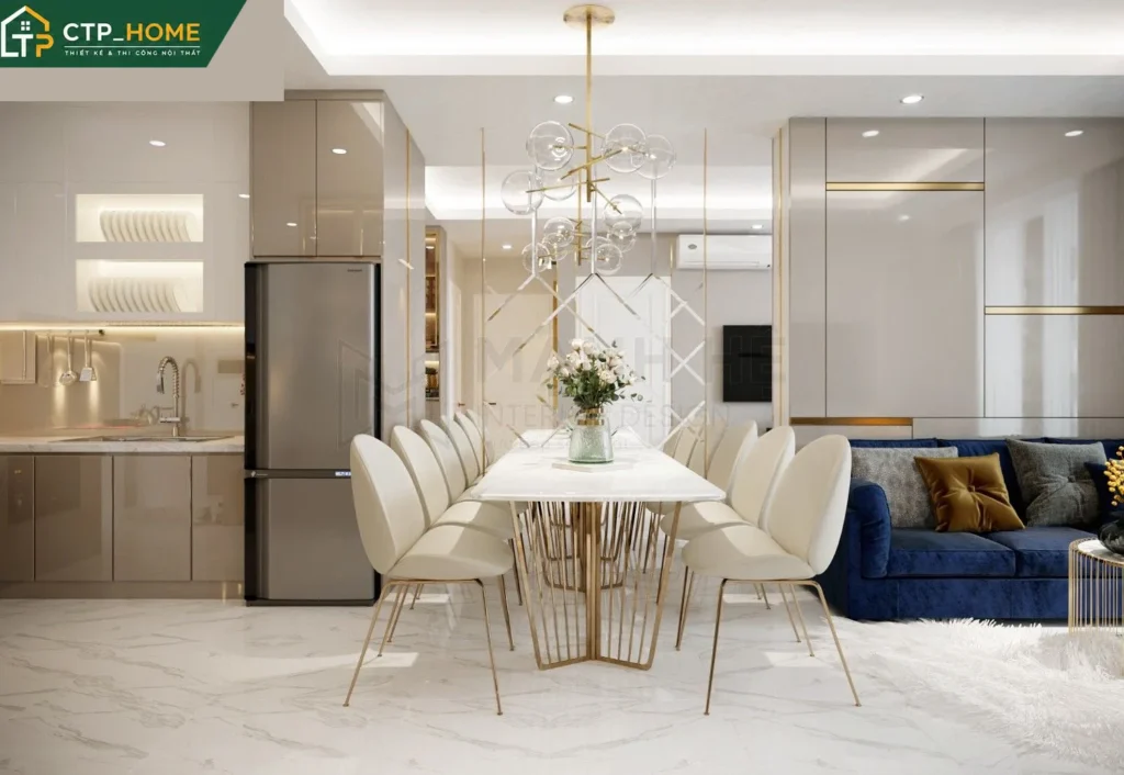 Thiết kế nội thất chung cư Mia Trung Sơn 65m2 hiện đại – CTP_HOME - Ảnh 2