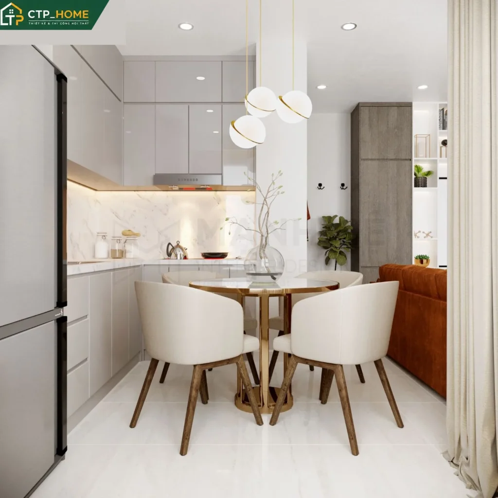 Thiết kế nội thất căn hộ mini Kingdom 101 35m2 Quận 10 hiện đại tối ưu - Ảnh 6
