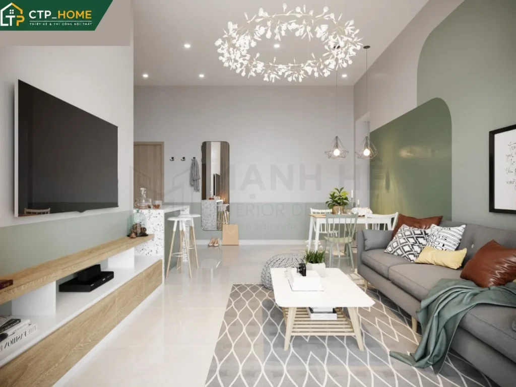 Thiết kế nội thất chung cư Moonlight Boulevard 70m2 hiện đại tại Bình Tân - Ảnh 1