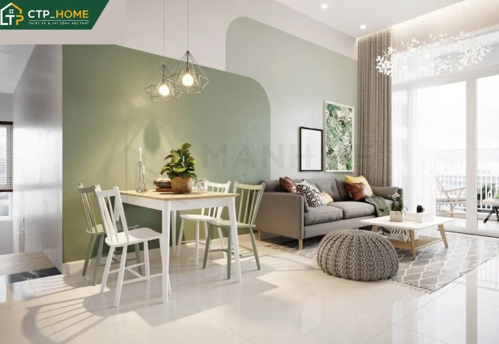 Thiết kế nội thất chung cư Moonlight Boulevard 70m2 hiện đại tại Bình Tân - Ảnh 2