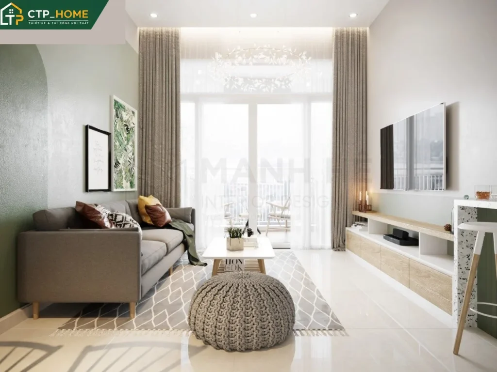 Thiết kế nội thất chung cư Moonlight Boulevard 70m2 hiện đại tại Bình Tân - Ảnh 3