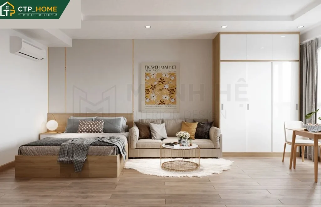 Thiết kế nội thất chung cư Vinhomes Grand Park 31m2 hiện đại tối ưu - Ảnh 9