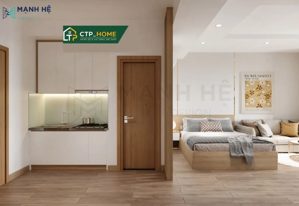 Thiết kế nội thất chung cư Vinhomes Grand Park 31m2 hiện đại tối ưu - Ảnh 5