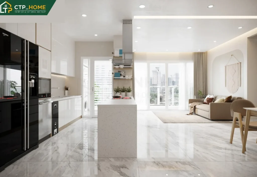 Thiết kế nội thất chung cư Sunny Plaza 69m2 2PN hiện đại tại Gò Vấp - Ảnh 9