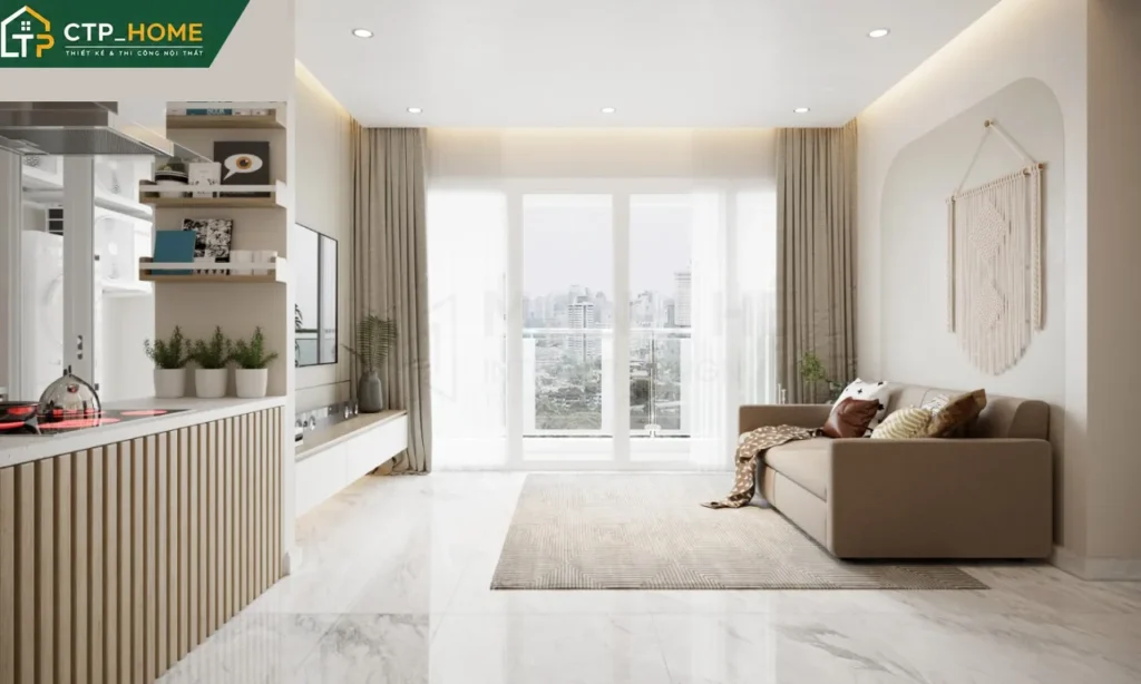 Thiết kế nội thất chung cư Sunny Plaza 69m2 2PN hiện đại tại Gò Vấp - Ảnh 1