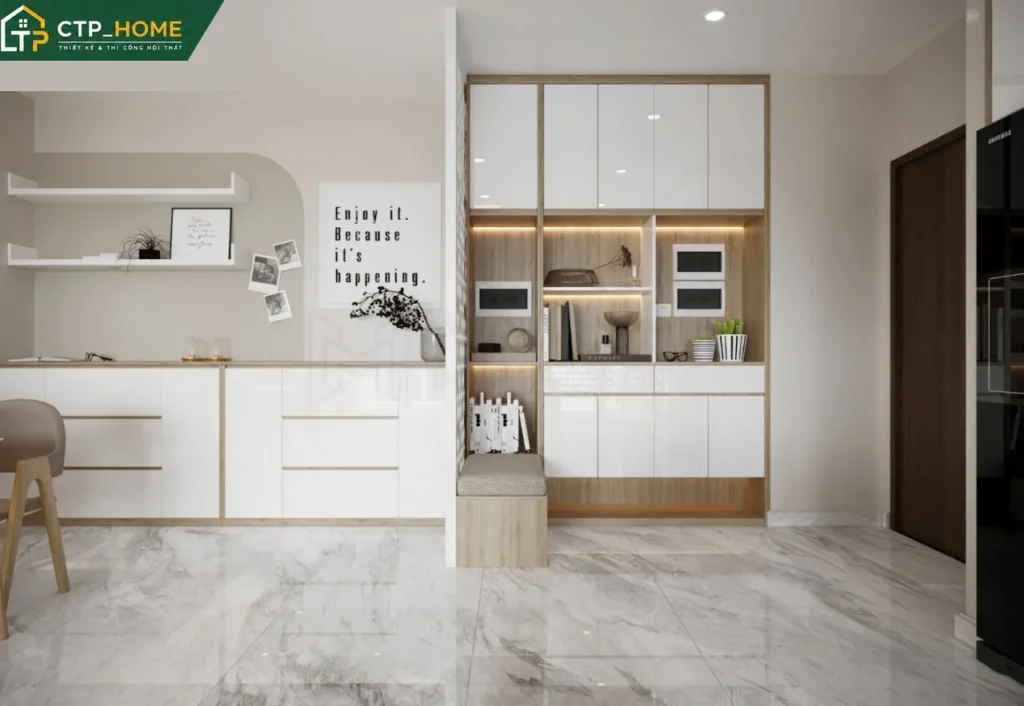 Thiết kế nội thất chung cư Sunny Plaza 69m2 2PN hiện đại tại Gò Vấp - Ảnh 3