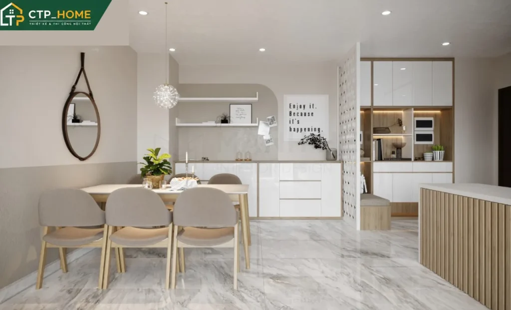 Thiết kế nội thất chung cư Sunny Plaza 69m2 2PN hiện đại tại Gò Vấp - Ảnh 5