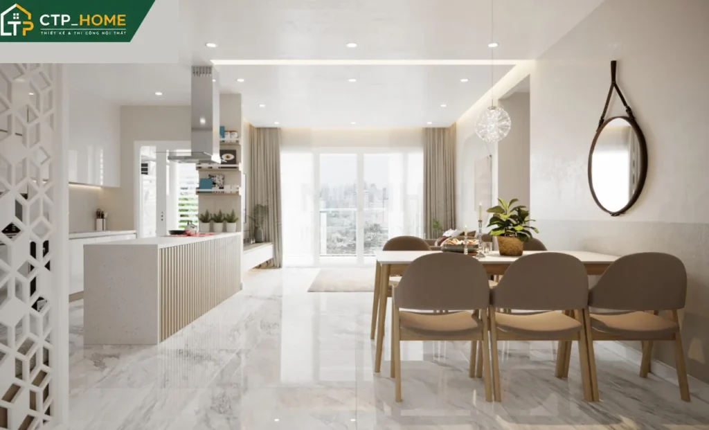 Thiết kế nội thất chung cư Sunny Plaza 69m2 2PN hiện đại tại Gò Vấp - Ảnh 6